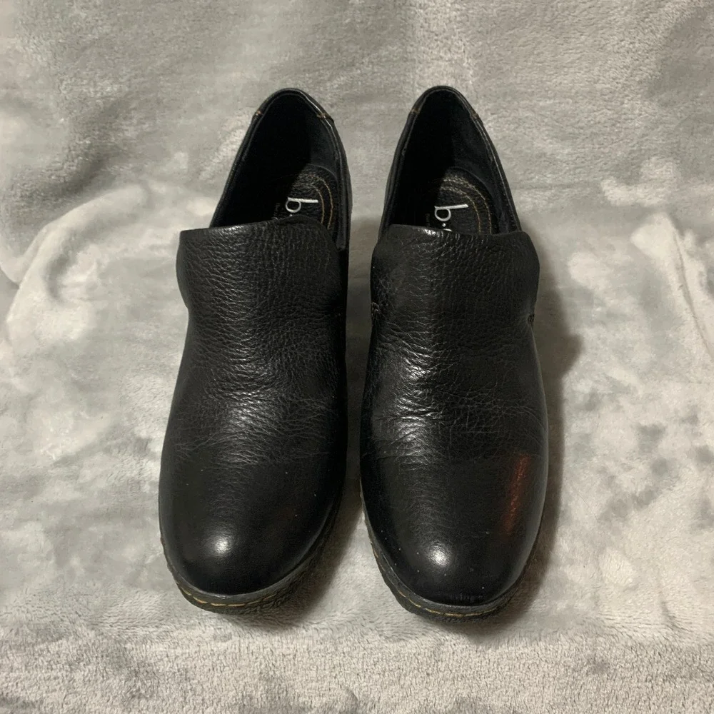 BOC Born Concept Black Leather Ankle Boots Booties Women's US‎ 9.5 EU 41 Block